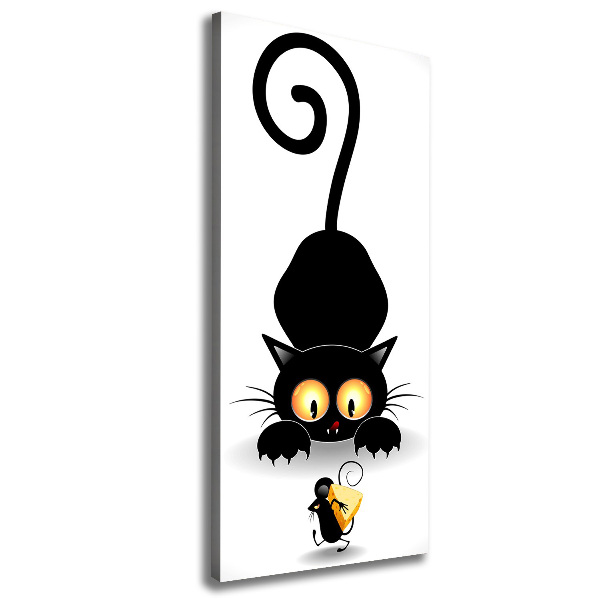 Canvas wall art Cat and mouse