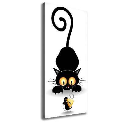 Canvas wall art Cat and mouse