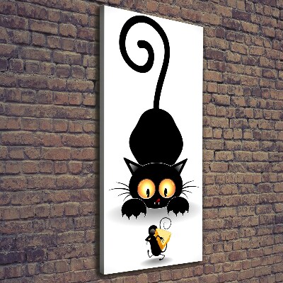 Canvas wall art Cat and mouse