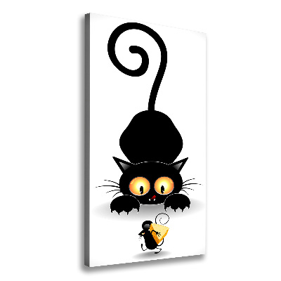 Canvas wall art Cat and mouse