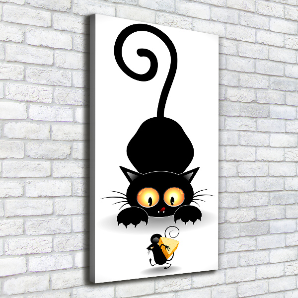 Canvas wall art Cat and mouse