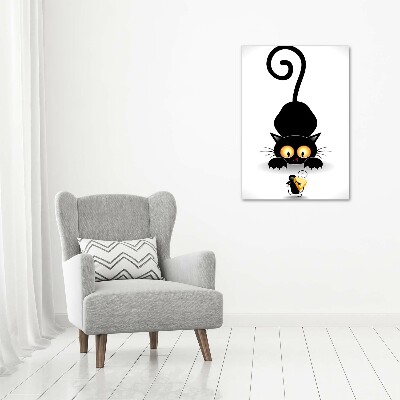 Canvas wall art Cat and mouse