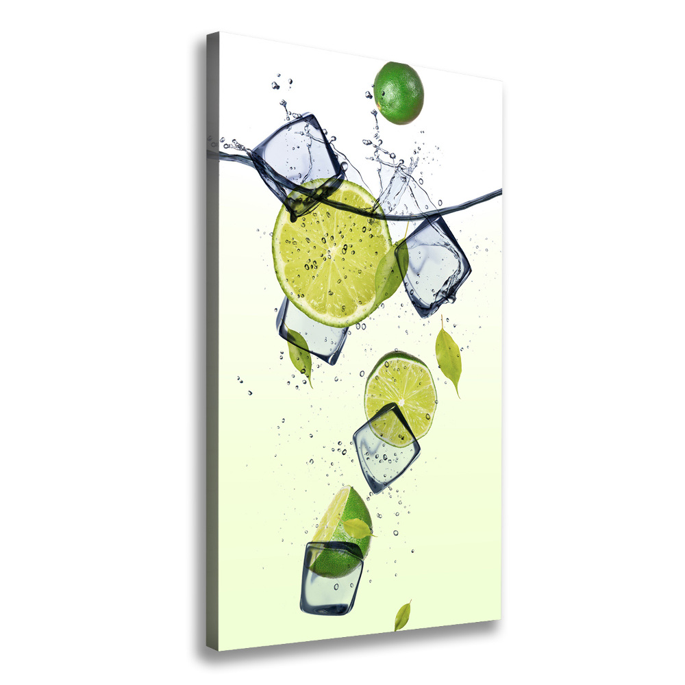 Large canvas wall art Lime and ice