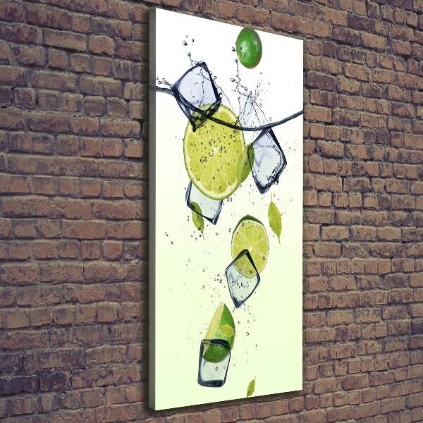 Large canvas wall art Lime and ice