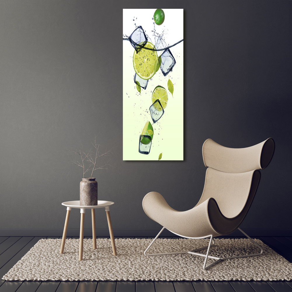 Large canvas wall art Lime and ice