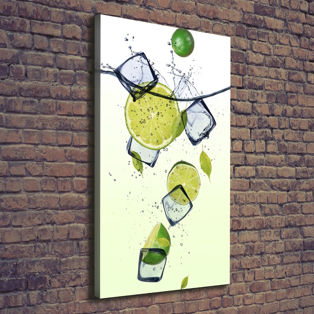 Large canvas wall art Lime and ice