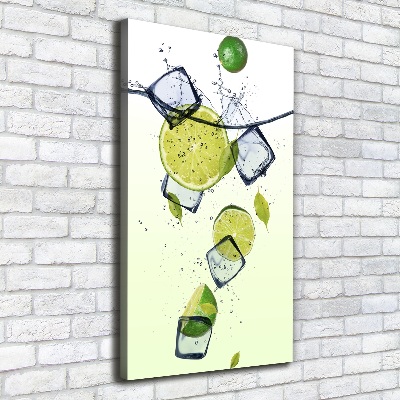 Large canvas wall art Lime and ice