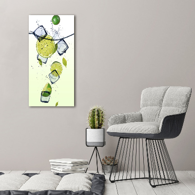 Large canvas wall art Lime and ice