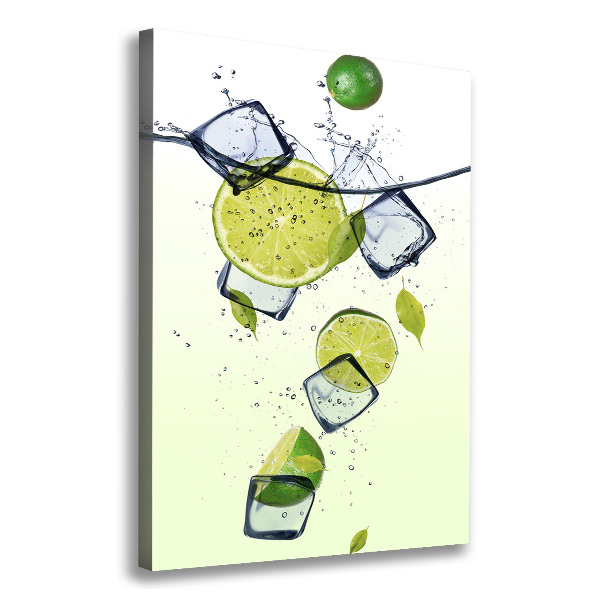 Large canvas wall art Lime and ice