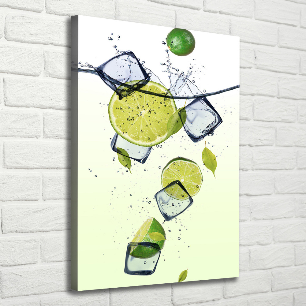 Large canvas wall art Lime and ice