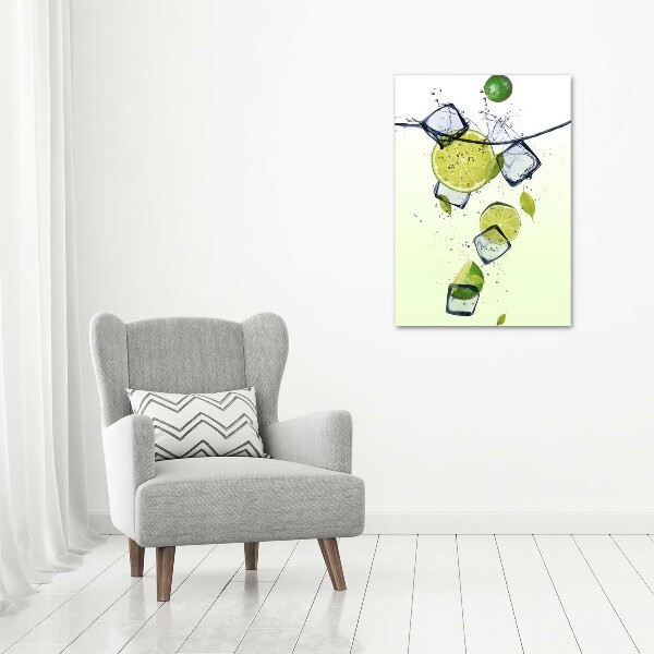 Large canvas wall art Lime and ice