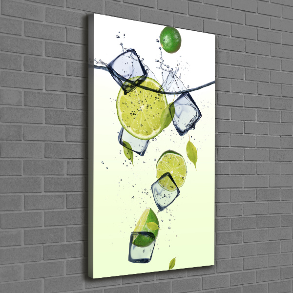 Large canvas wall art Lime and ice