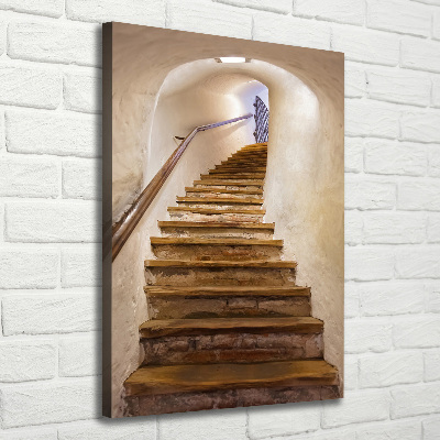 Large canvas wall art Stairs in the castle