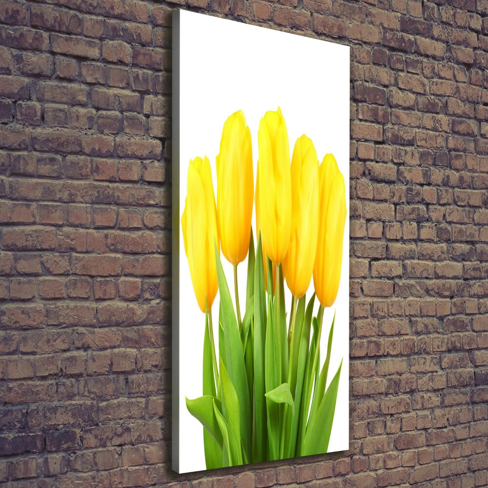 Canvas wall art Yellow tulips