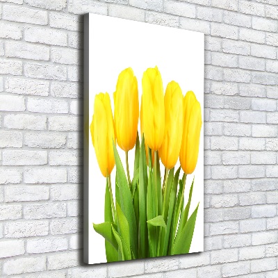 Canvas wall art Yellow tulips