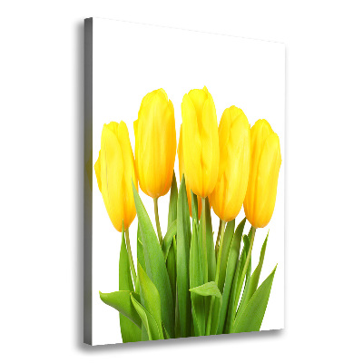 Canvas wall art Yellow tulips