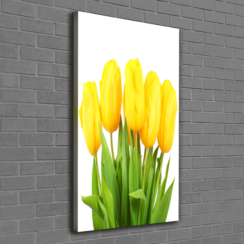 Canvas wall art Yellow tulips