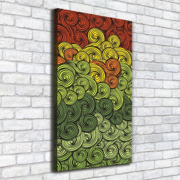 Canvas wall art Colorful waves