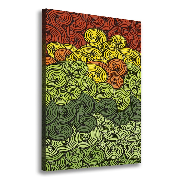 Canvas wall art Colorful waves