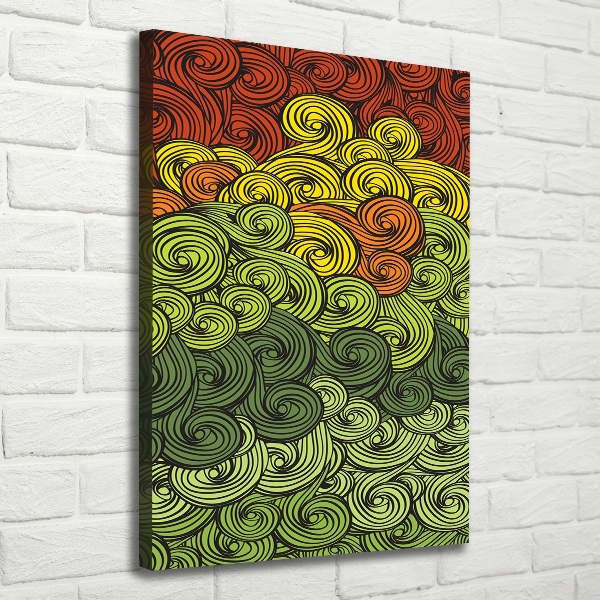 Canvas wall art Colorful waves