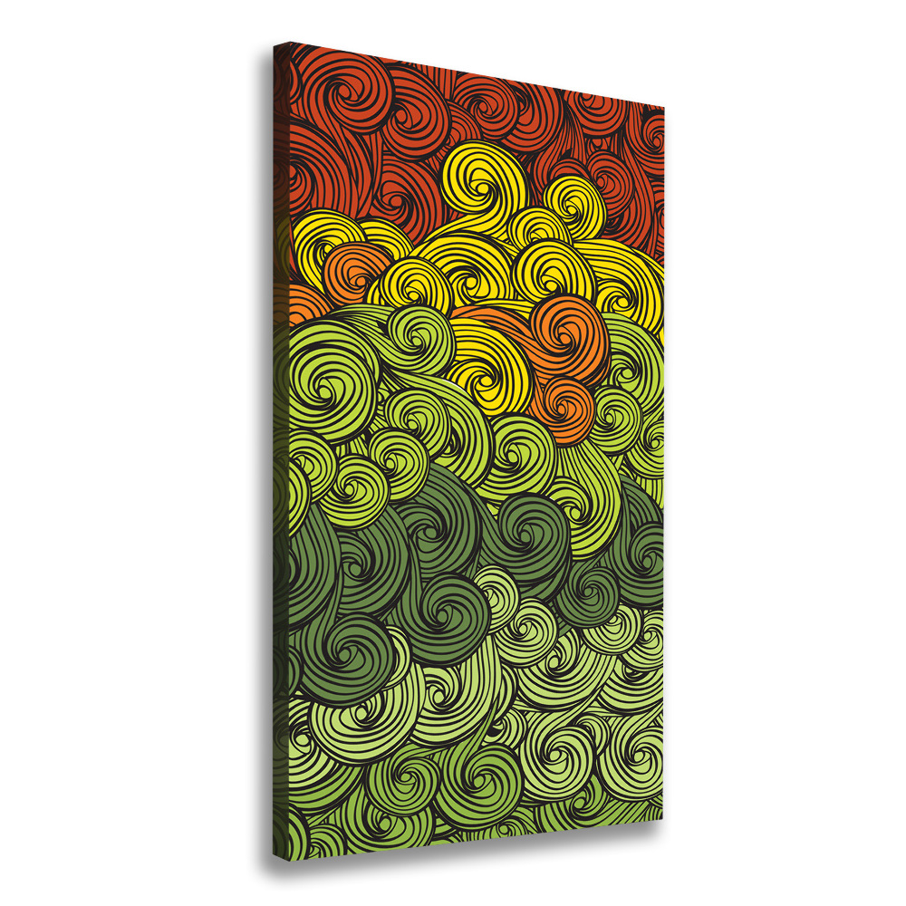 Canvas wall art Colorful waves