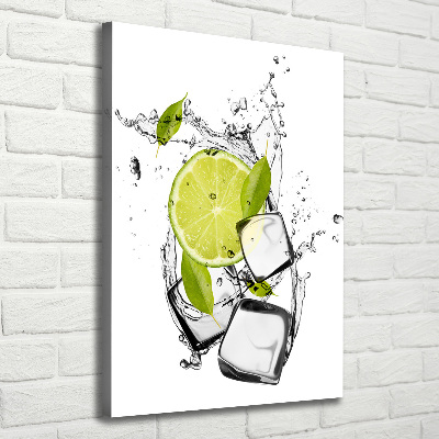 Canvas wall art Lime and ice