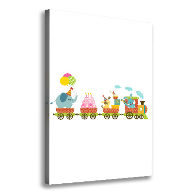 Canvas print Cheerful train