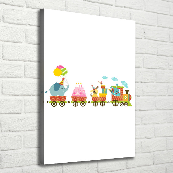 Canvas print Cheerful train