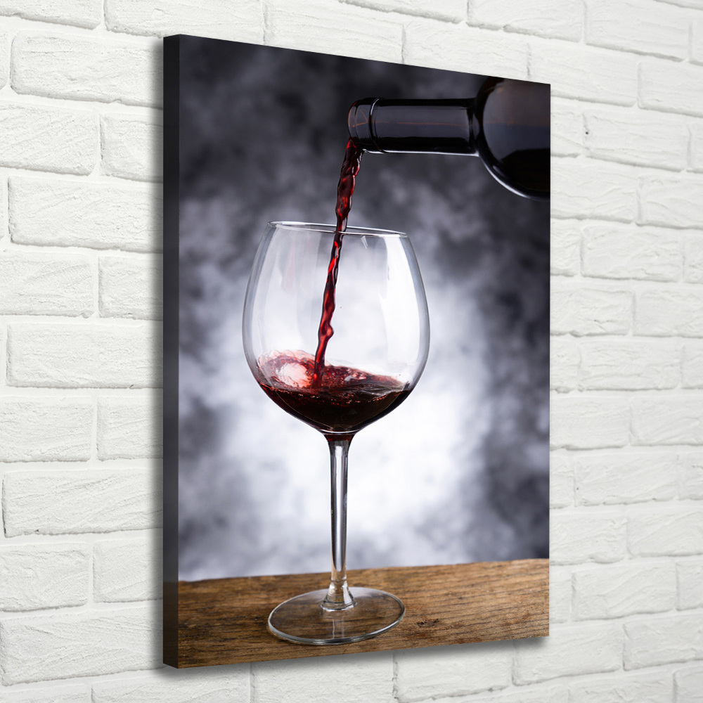 Large canvas wall art Red wine