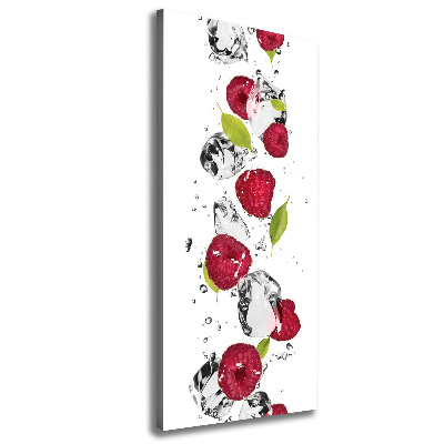 Large canvas wall art Raspberry and water