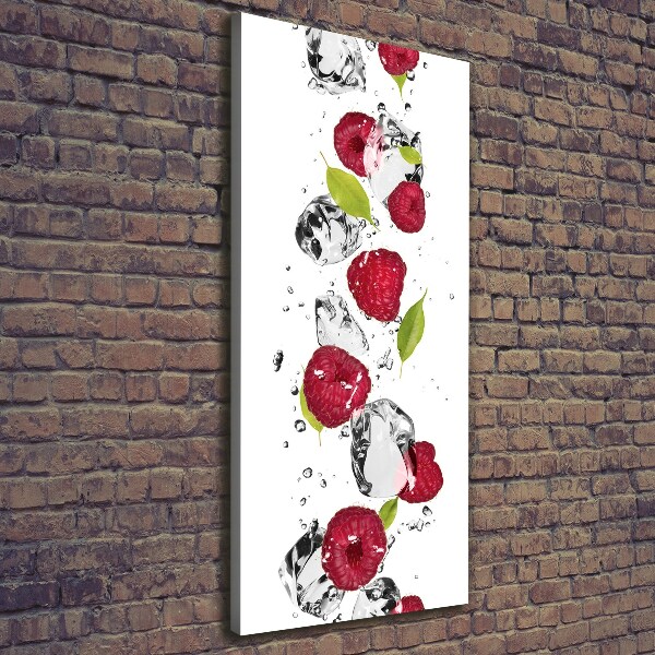 Large canvas wall art Raspberry and water