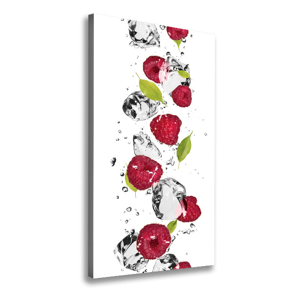 Large canvas wall art Raspberry and water