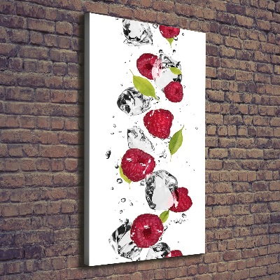 Large canvas wall art Raspberry and water