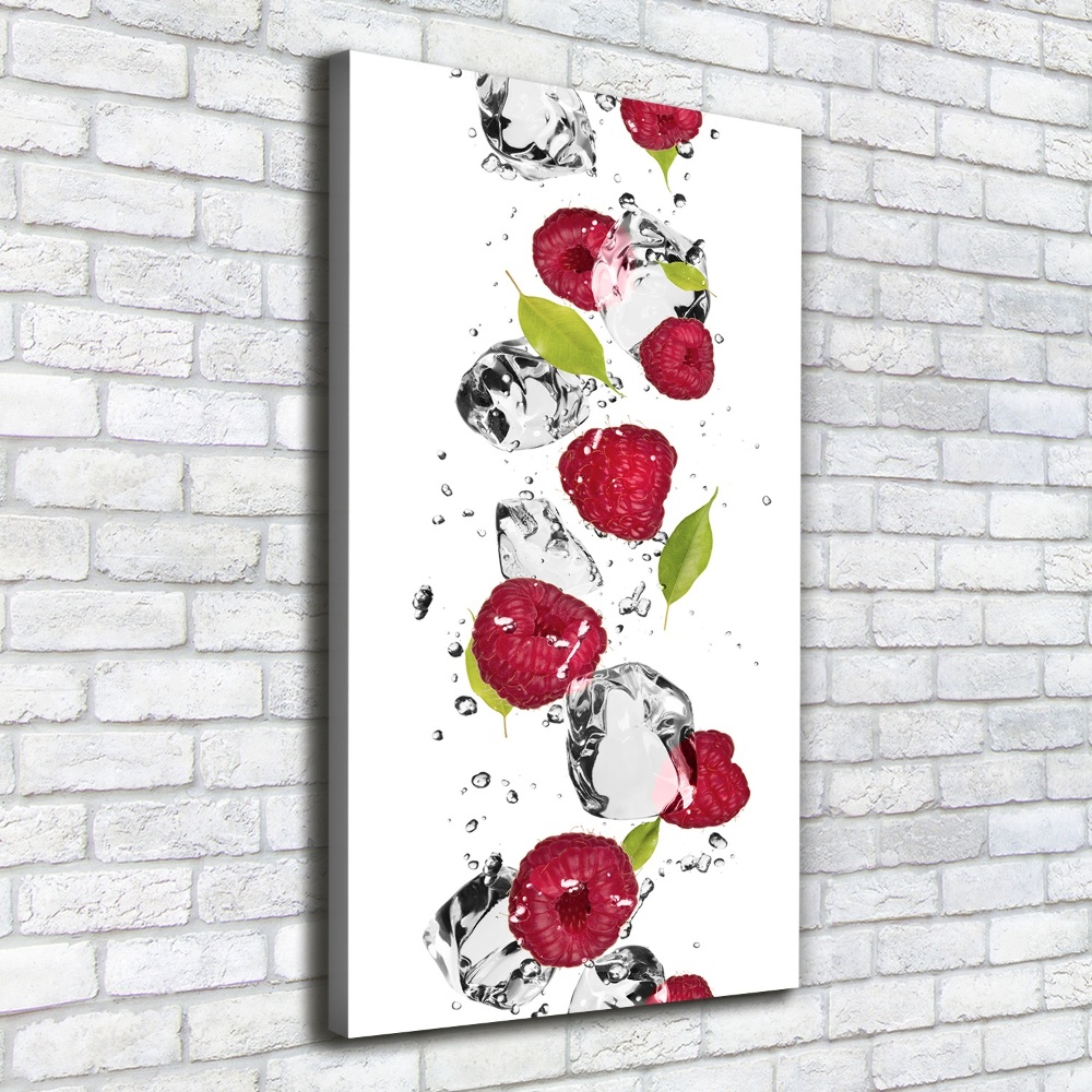 Large canvas wall art Raspberry and water