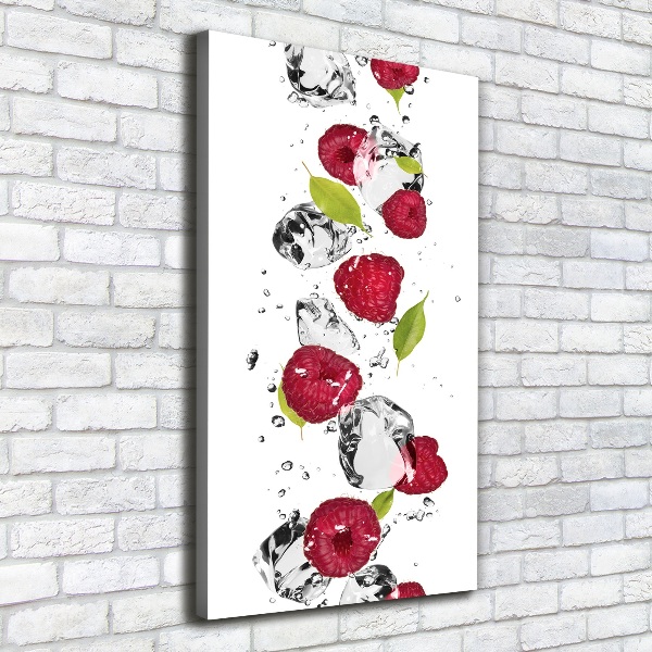 Large canvas wall art Raspberry and water