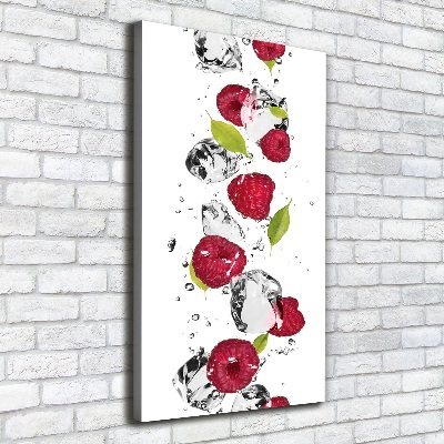 Large canvas wall art Raspberry and water