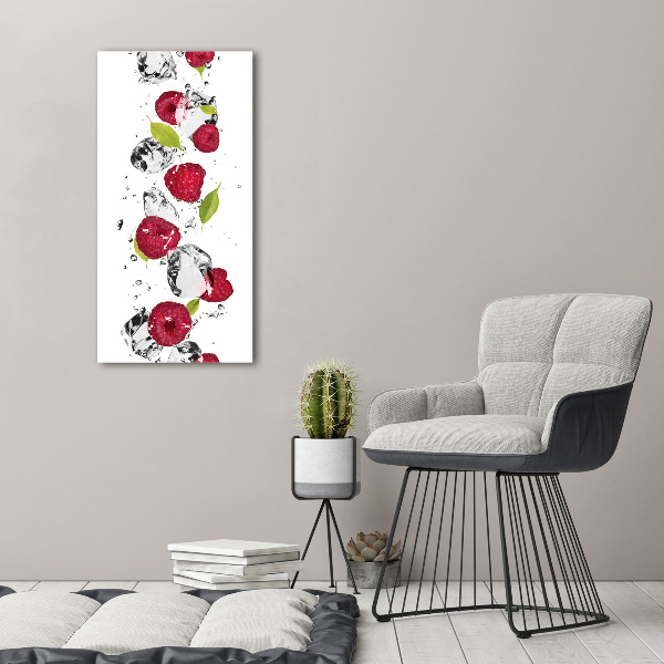 Large canvas wall art Raspberry and water