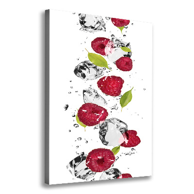 Large canvas wall art Raspberry and water