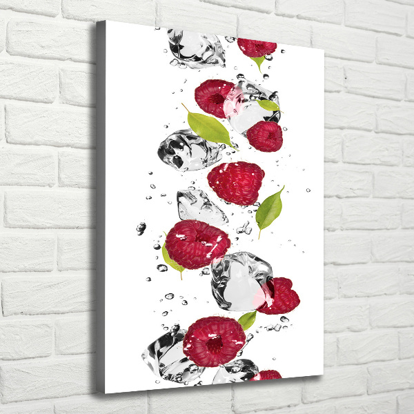 Large canvas wall art Raspberry and water