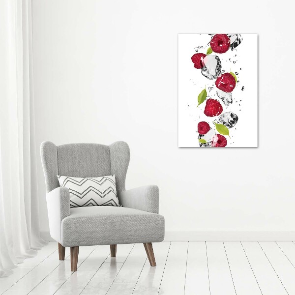 Large canvas wall art Raspberry and water