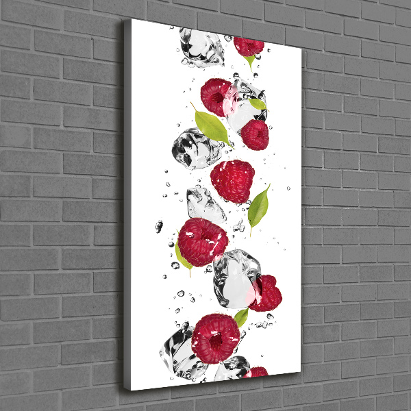 Large canvas wall art Raspberry and water