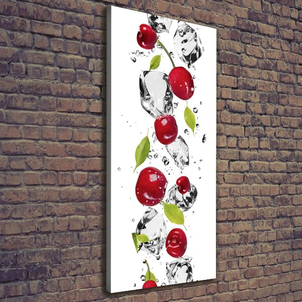 Large canvas wall art Cherries and water