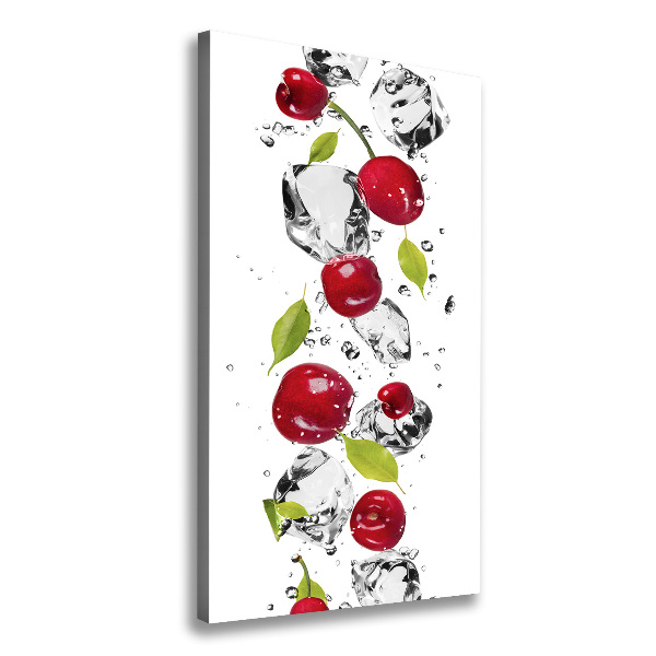 Large canvas wall art Cherries and water