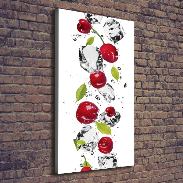 Large canvas wall art Cherries and water