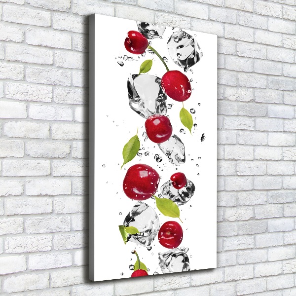 Large canvas wall art Cherries and water