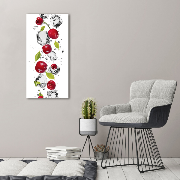 Large canvas wall art Cherries and water