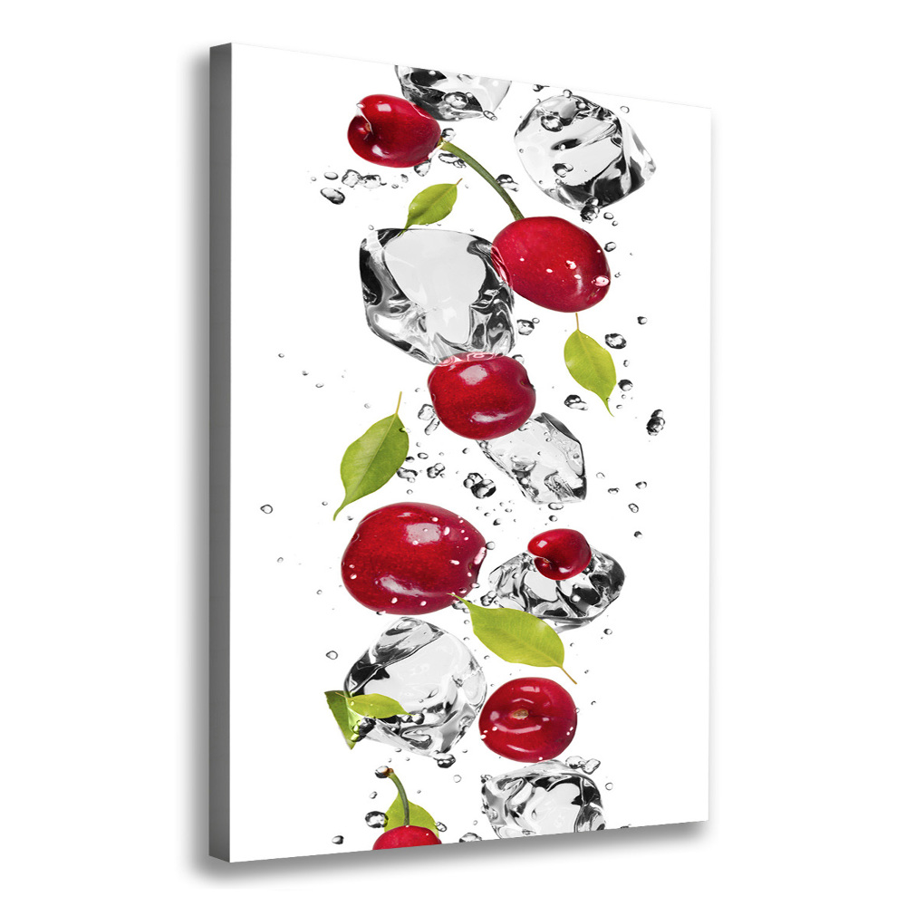 Large canvas wall art Cherries and water