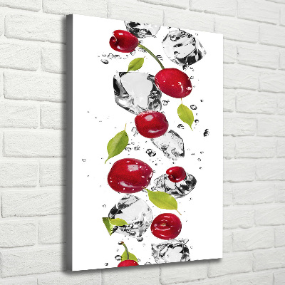 Large canvas wall art Cherries and water