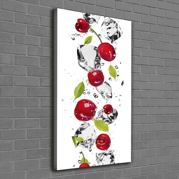 Large canvas wall art Cherries and water