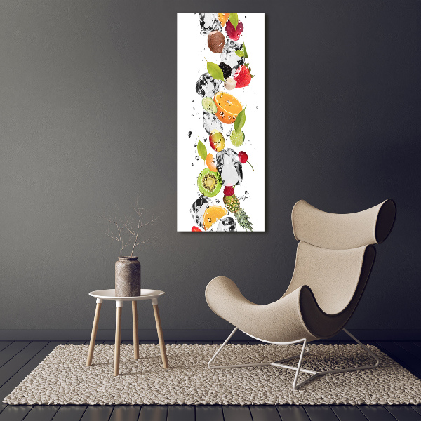 Canvas print Fruit and water